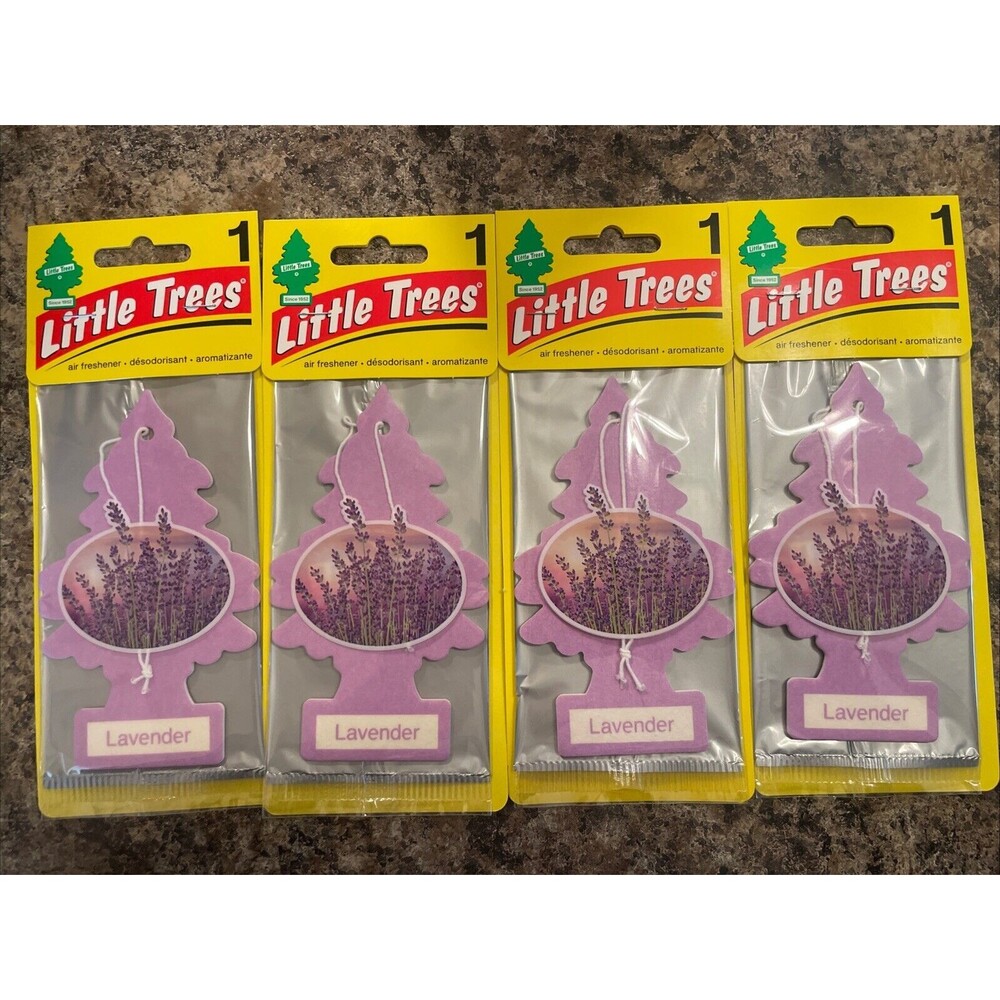 4-Pack Little Trees Hanging Tree Car & Home Air Freshener, Lavender Boho Hippie